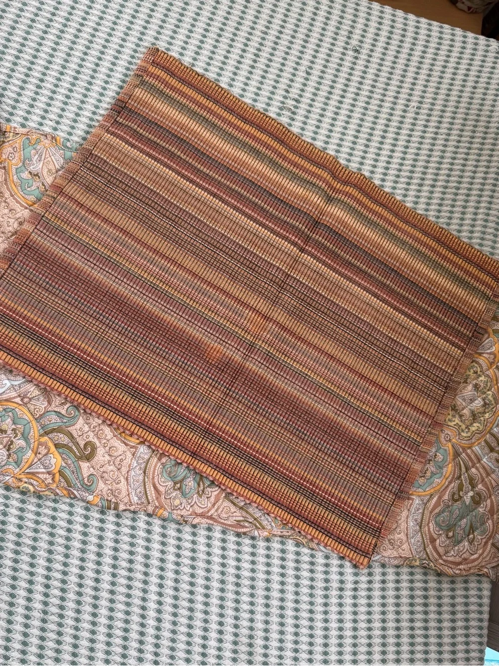 C&F Home Cedar Stripes 100% Cotton Handwoven Set of 6 Placemats 13